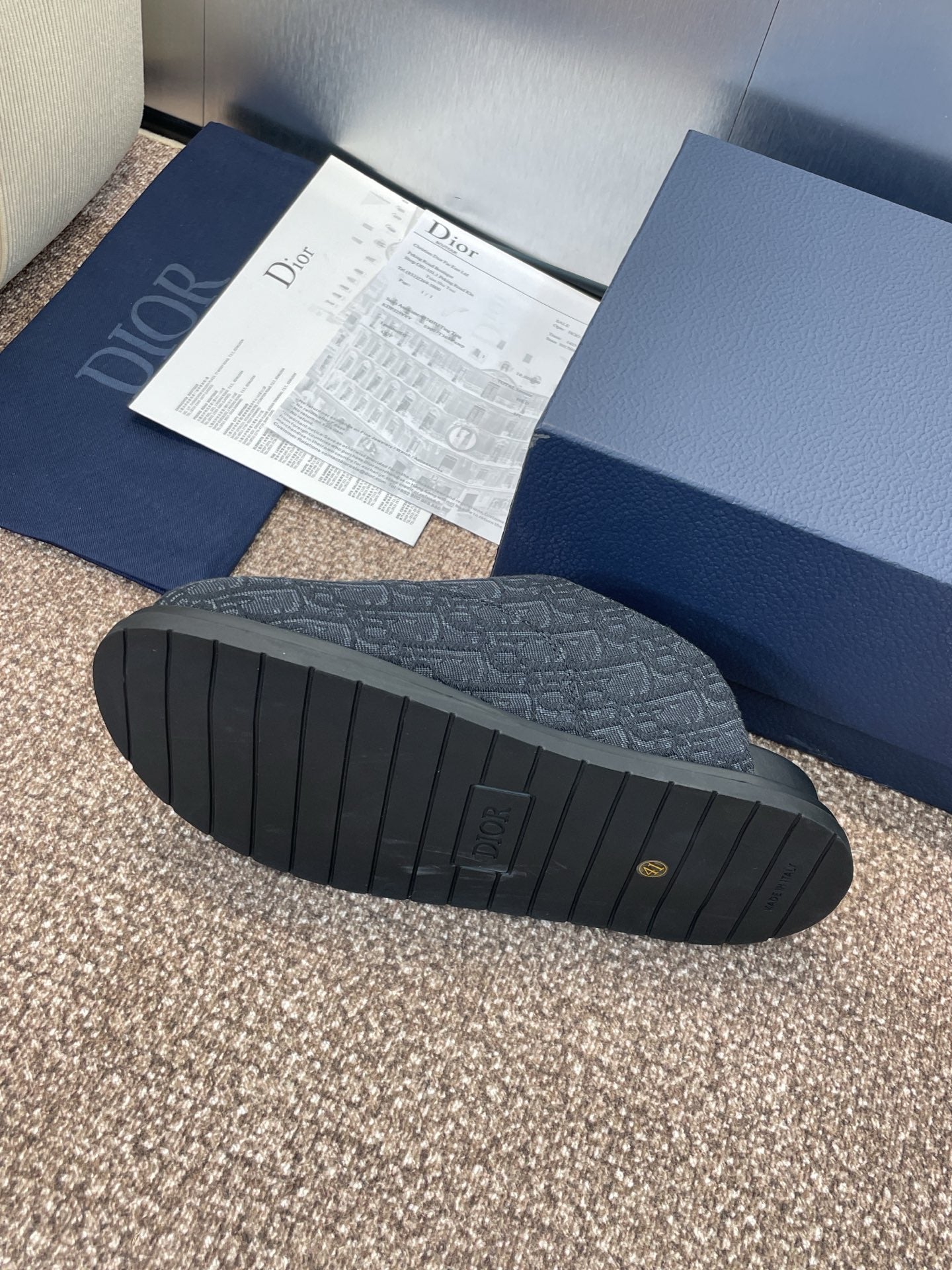 Black Dior loafer clogs