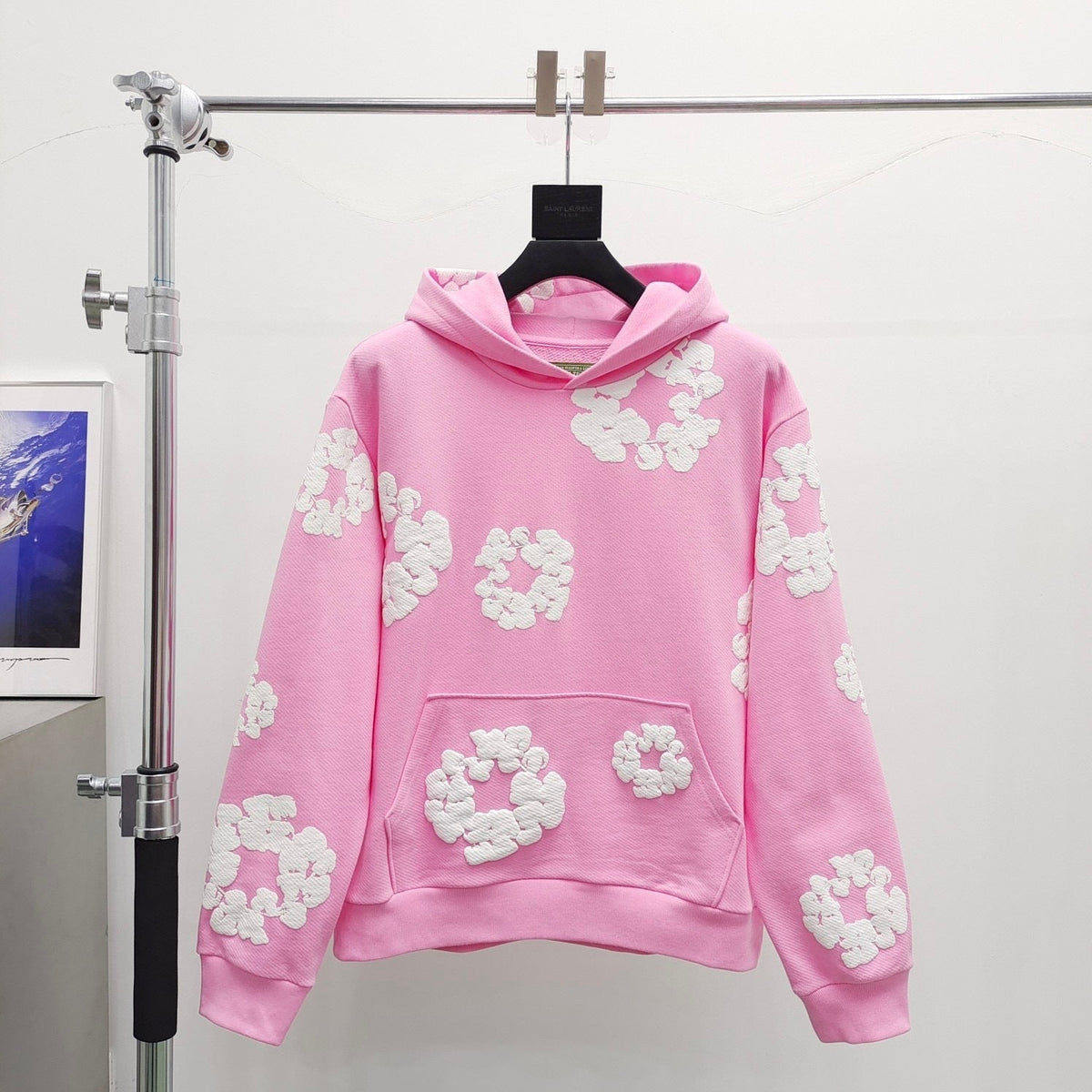 Pink  denim tears hoodie
