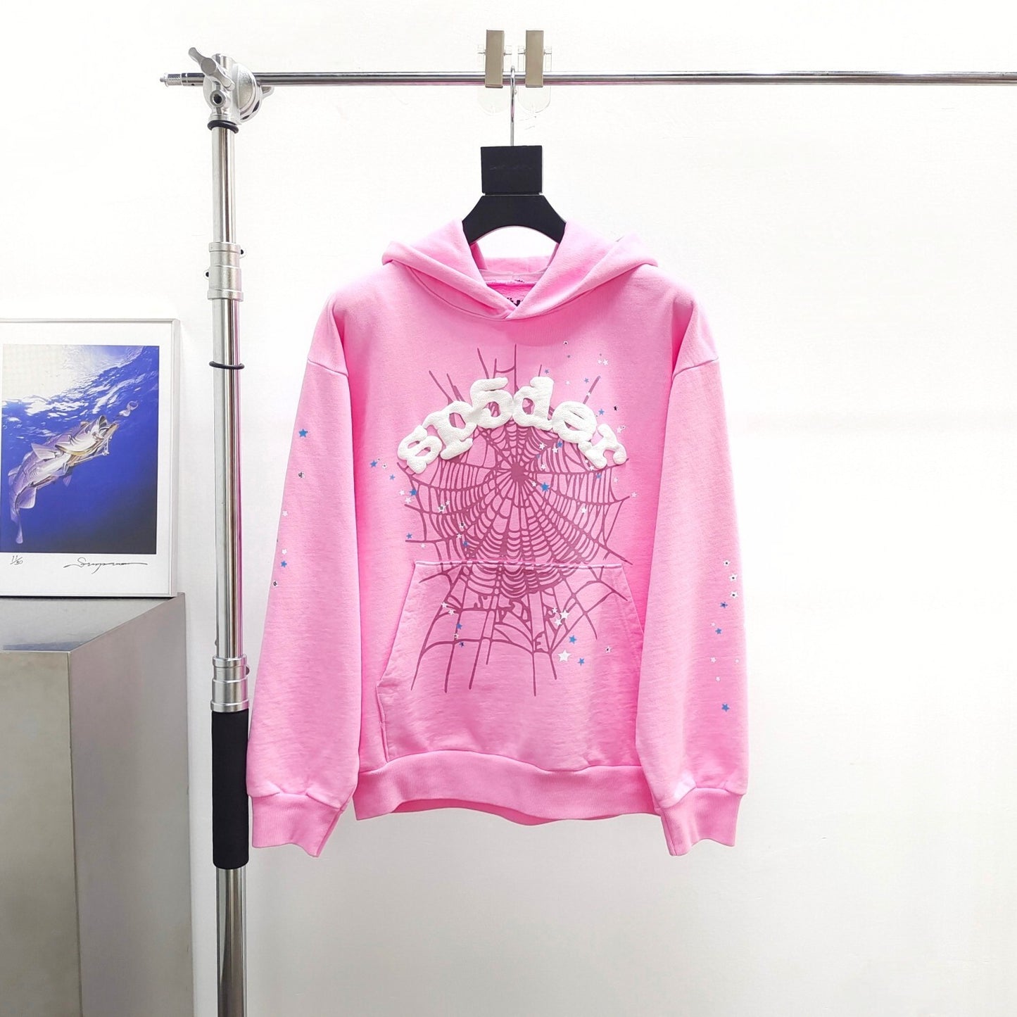 Sp5der OG Web Hoodie 'Pink'