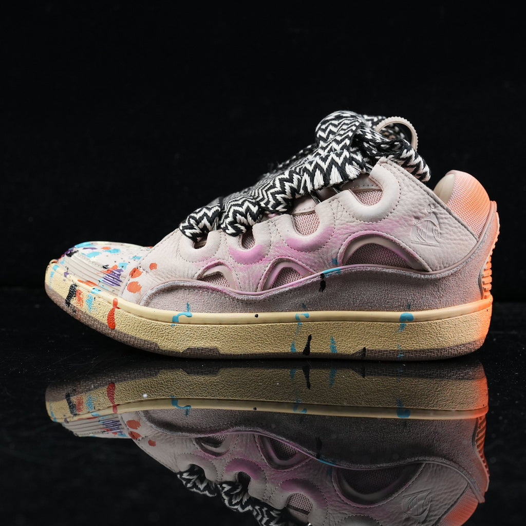 Gallery Dept. x Lanvin Curb Light Sneakers 'Paint Drip - Pale Pink'