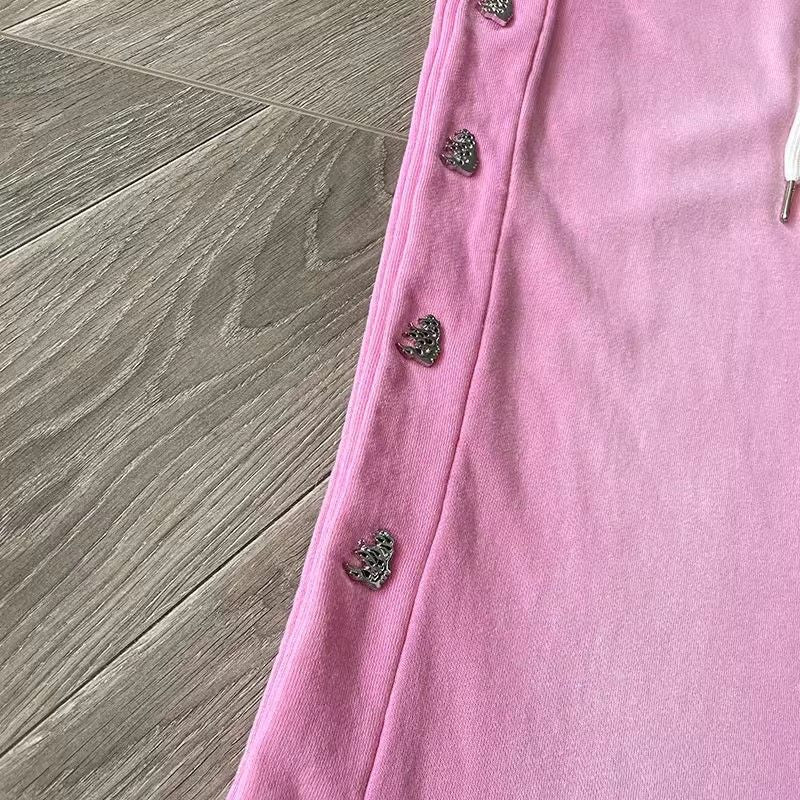 Hellstar pink button up sweatpants