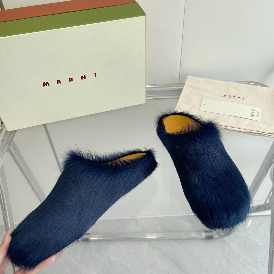 Marni slides loafers dark blue