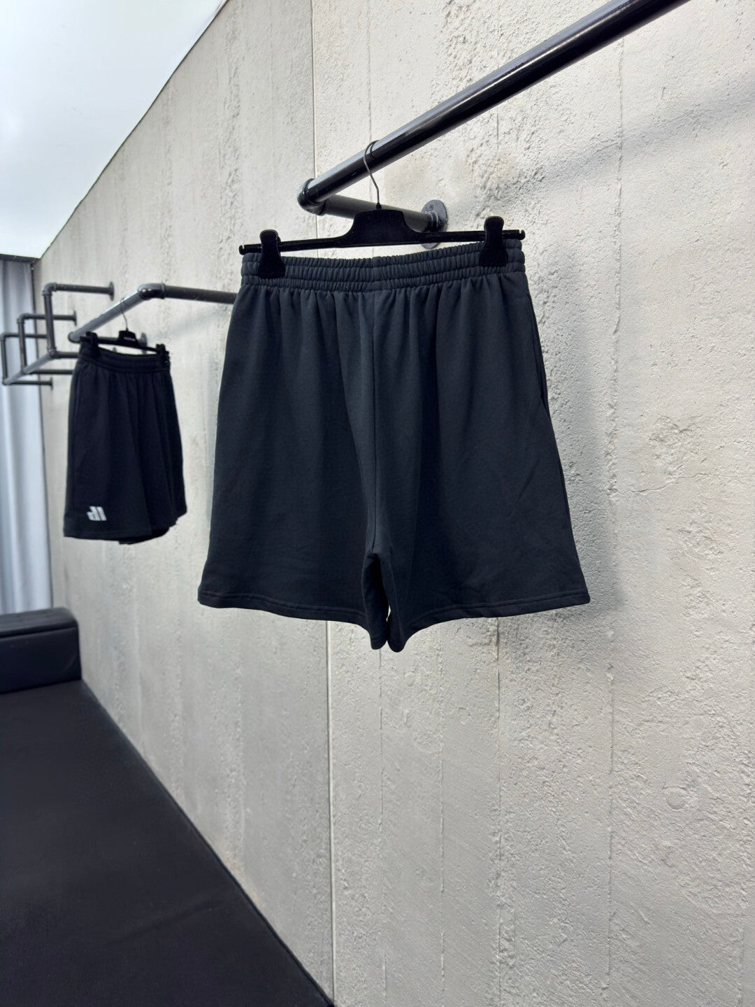 Black balenciaga shorts cotton