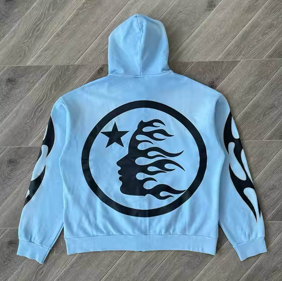 Hellstar blue  zip up hoodie