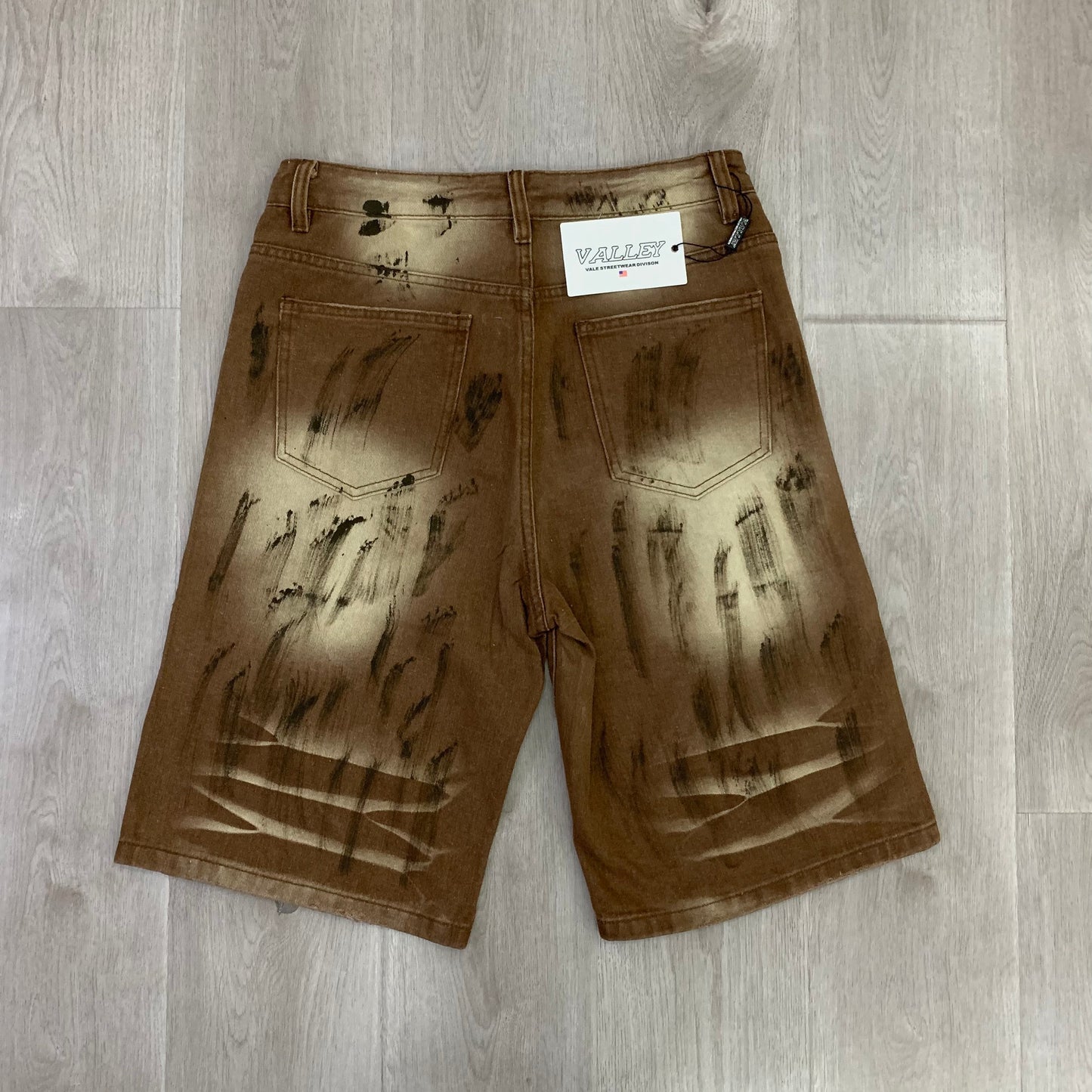 Vale Forever Skittles Jorts Men's Rhinestones Denim Shorts