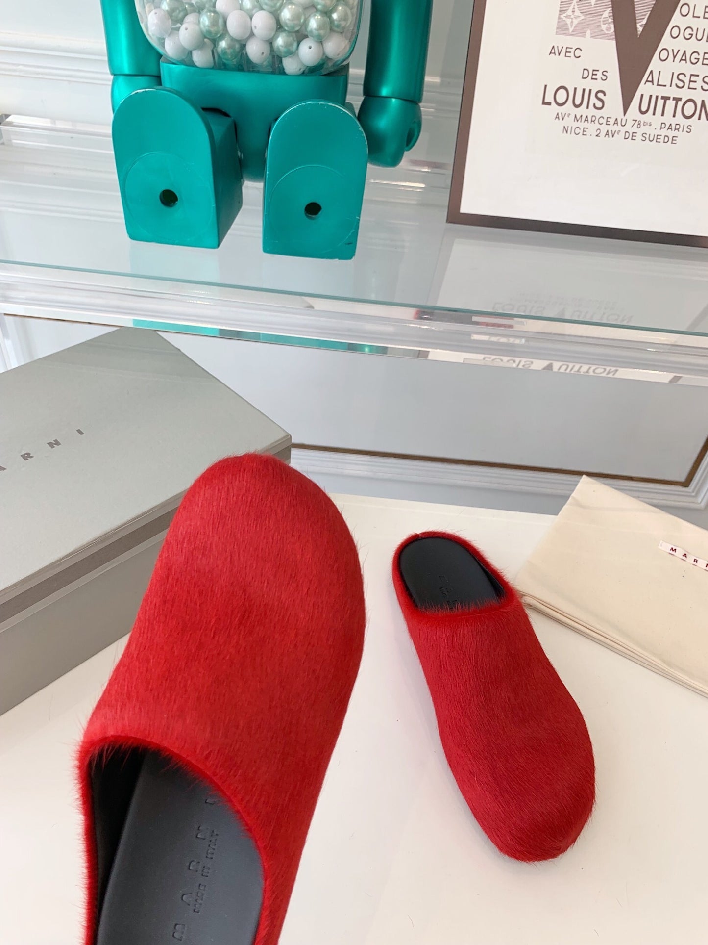 Marni slides loafers red