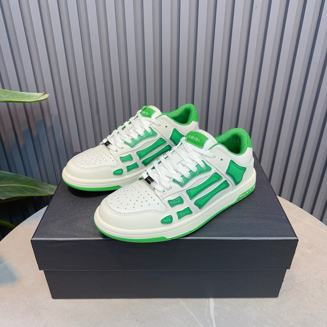 Amiri Skel Top Low 'White Green'
