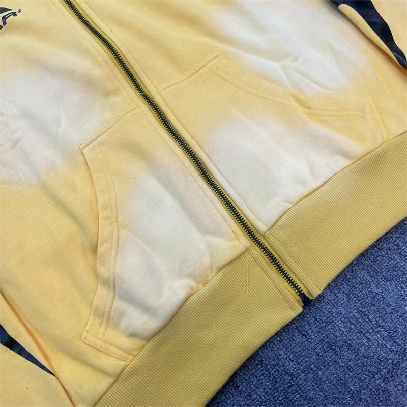 Hellstar orange zip up jacket
