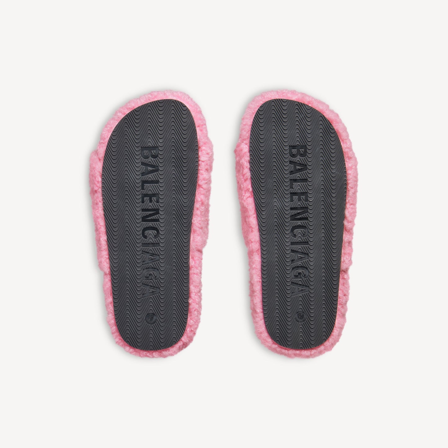 Balenciaga pink furry slides
