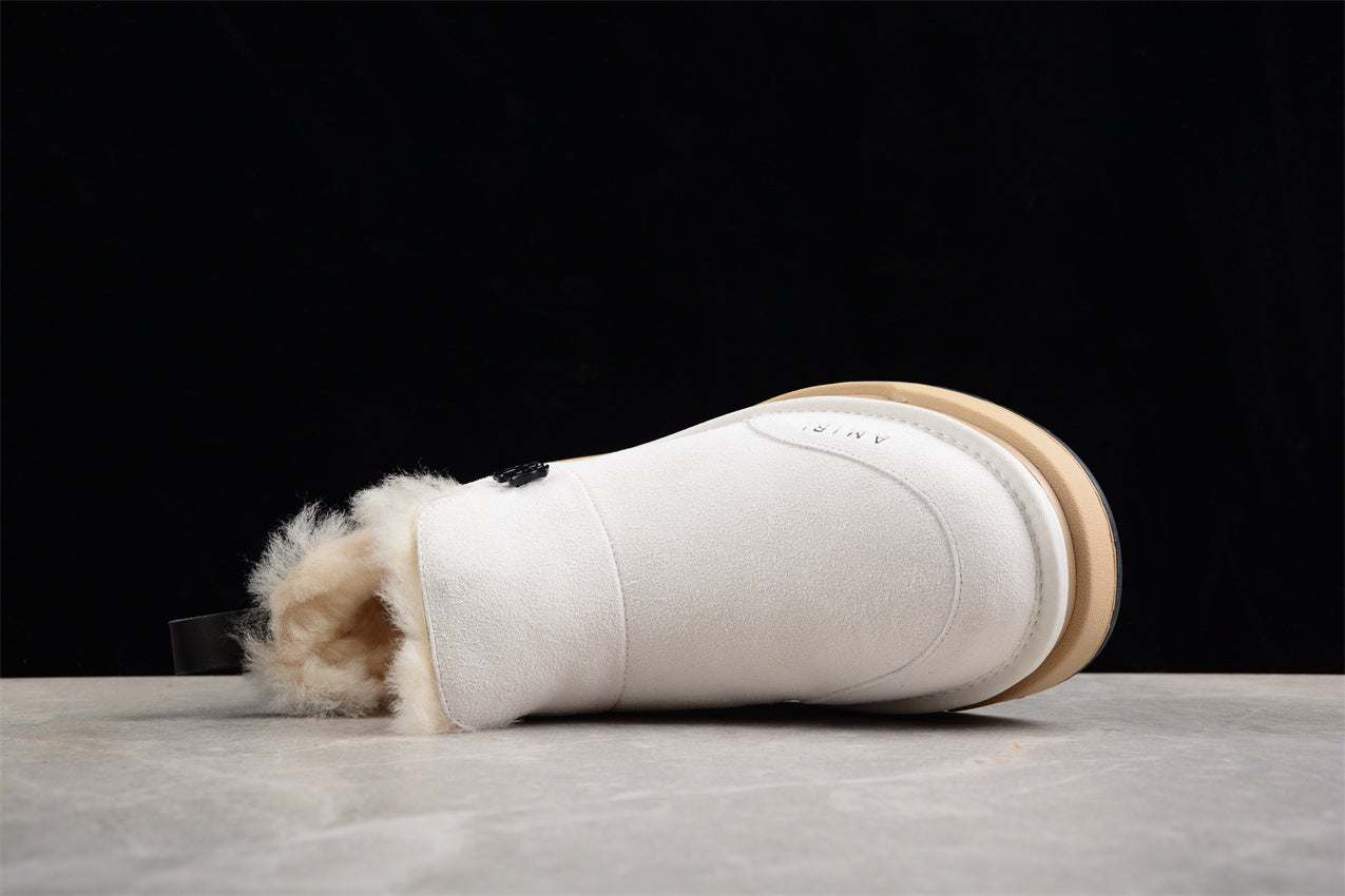 Amiri uggs Malibu suede boots white