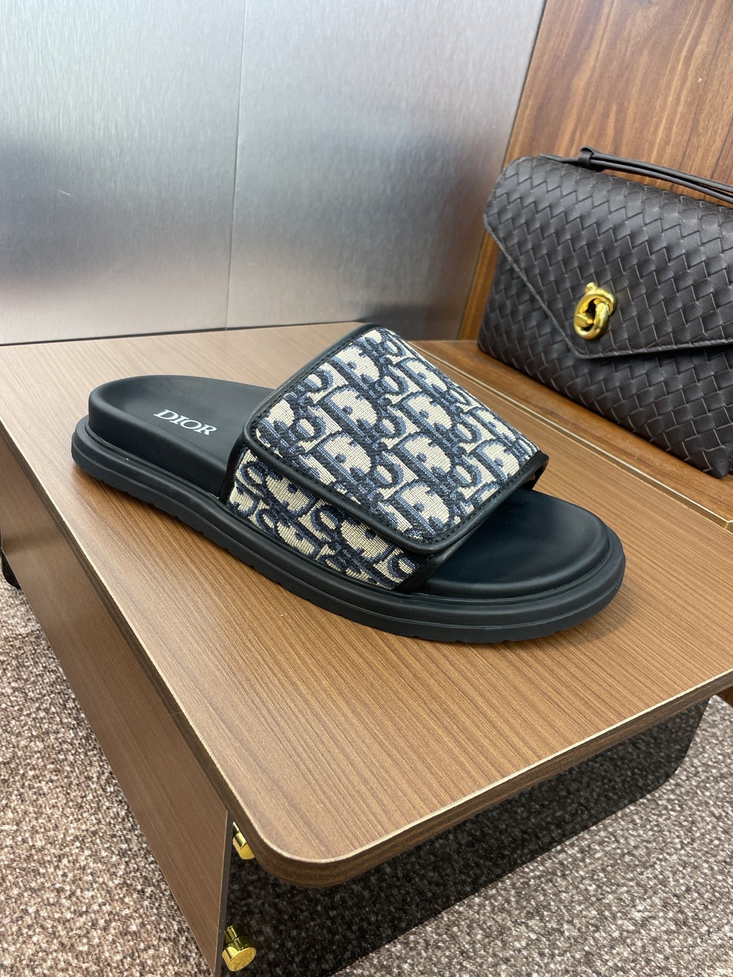 Black Dior slides