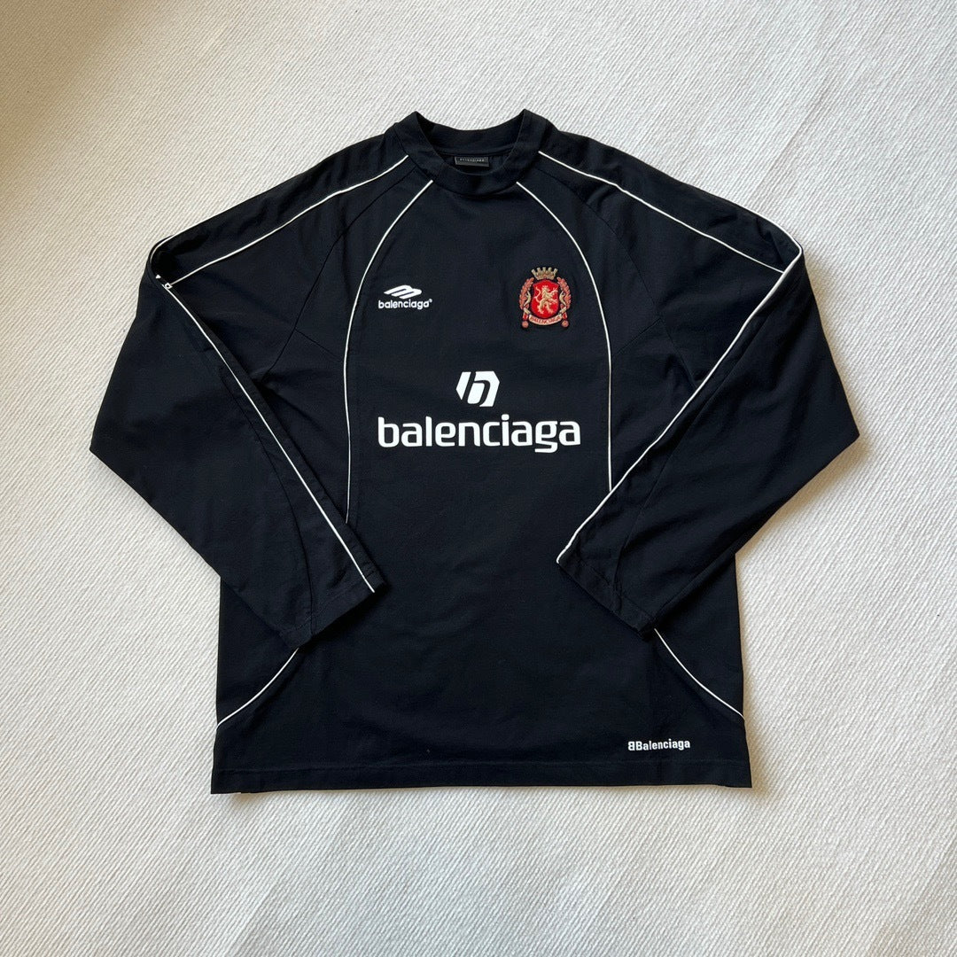 Balenciaga Paris Soccer Long Sleeve Oversized Jersey