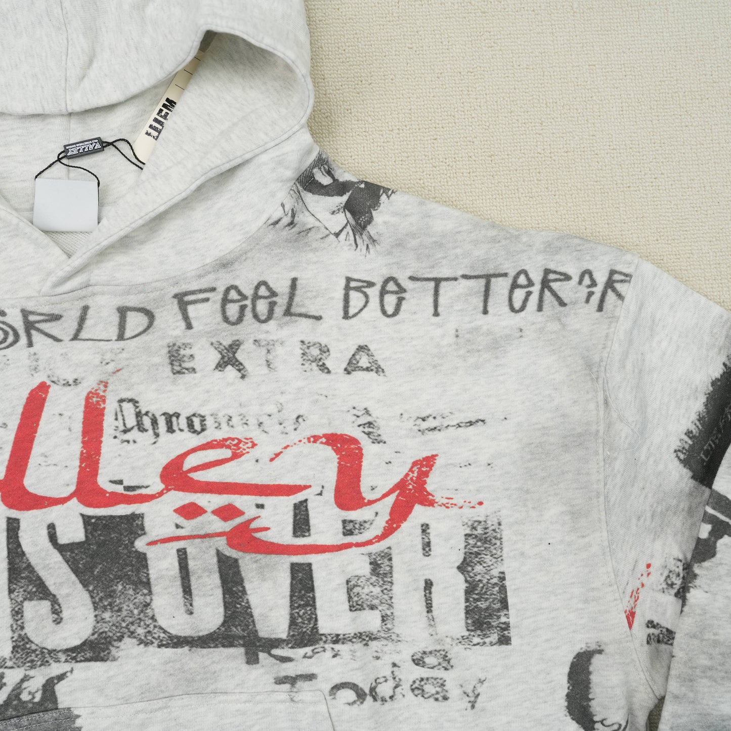 Vale Forever Mural Hoodie Grey