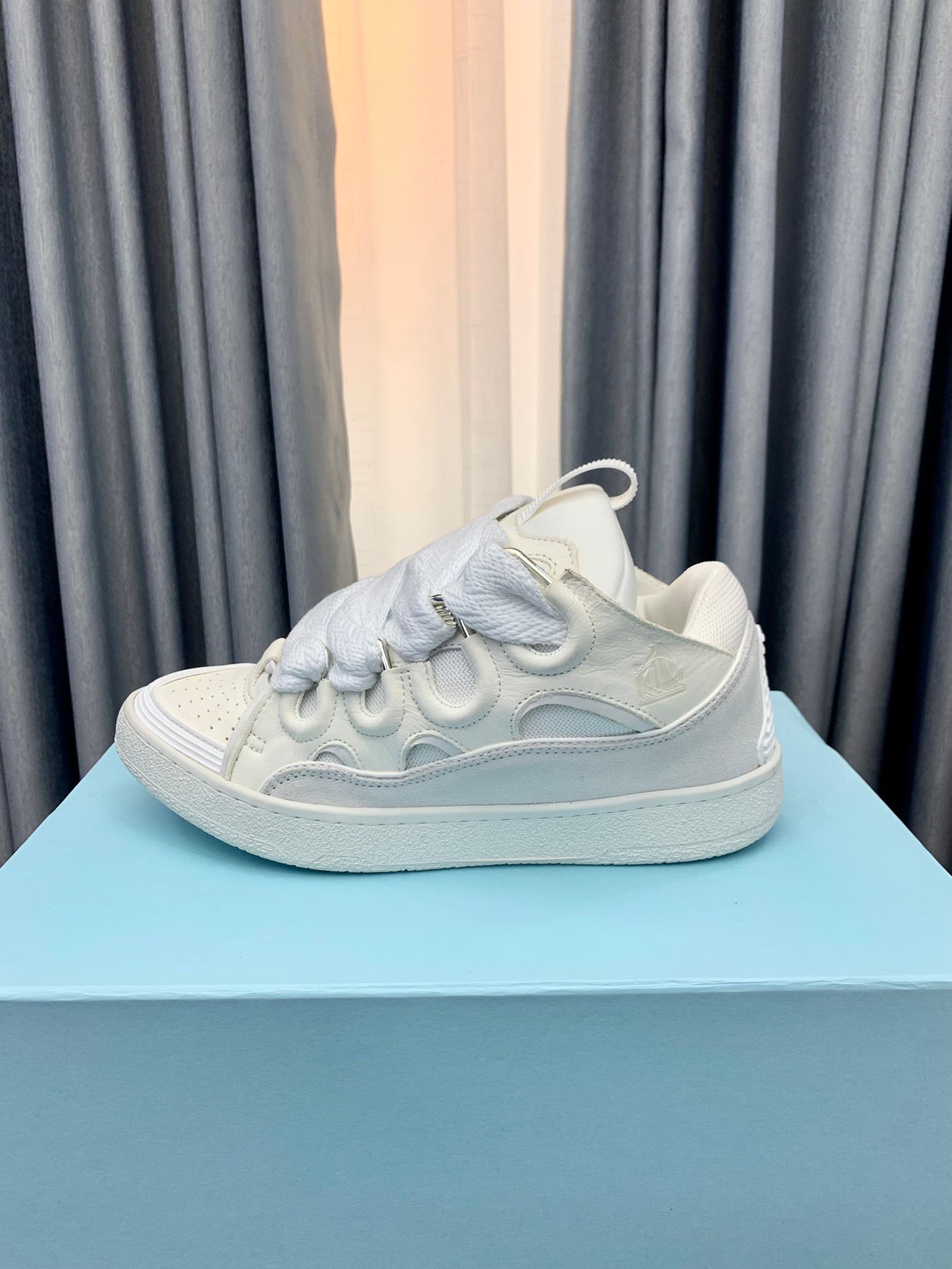Lanvins curb sneakers all white