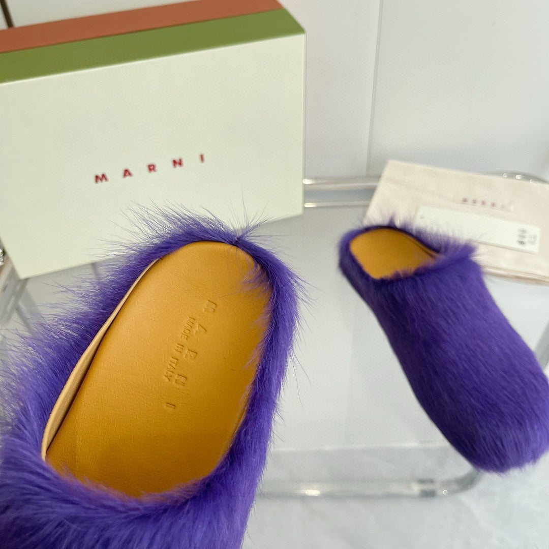 Marni slides loafers purple