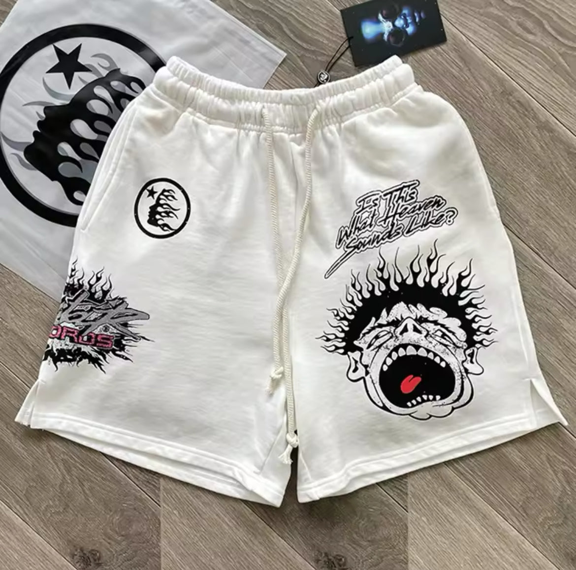 Hellstar studios white shorts