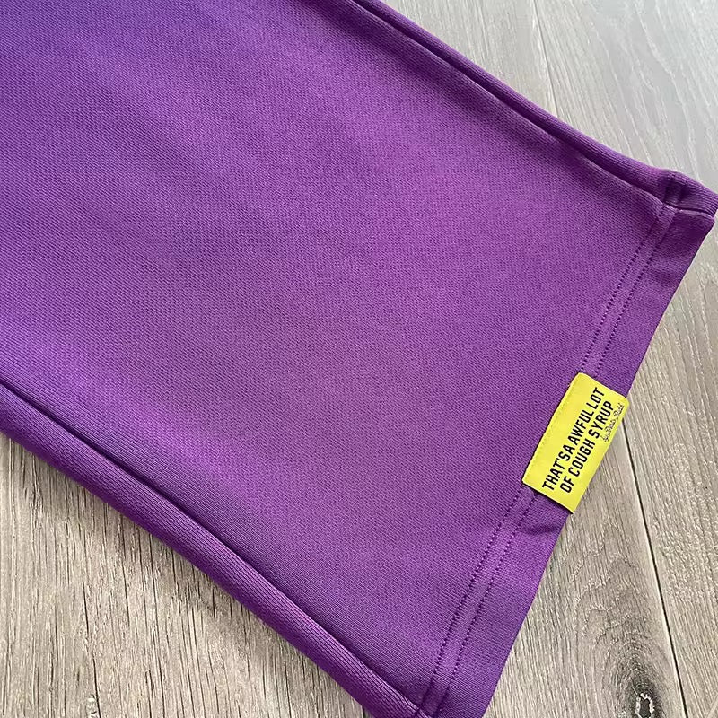 Purple that’s awful lotta cough syrup sweatpants