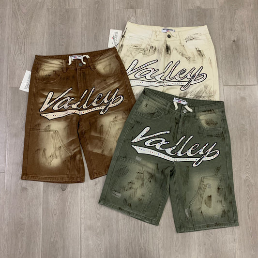 Vale Forever Skittles Jorts Men's Rhinestones Denim Shorts