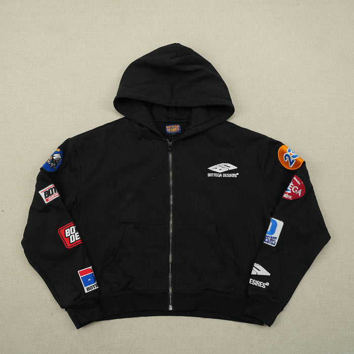 Bottega Desires BDR Patches Jacket Black