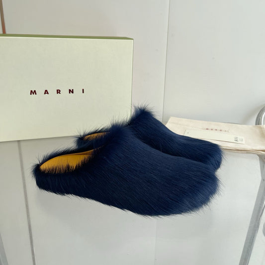Marni slides loafers dark blue
