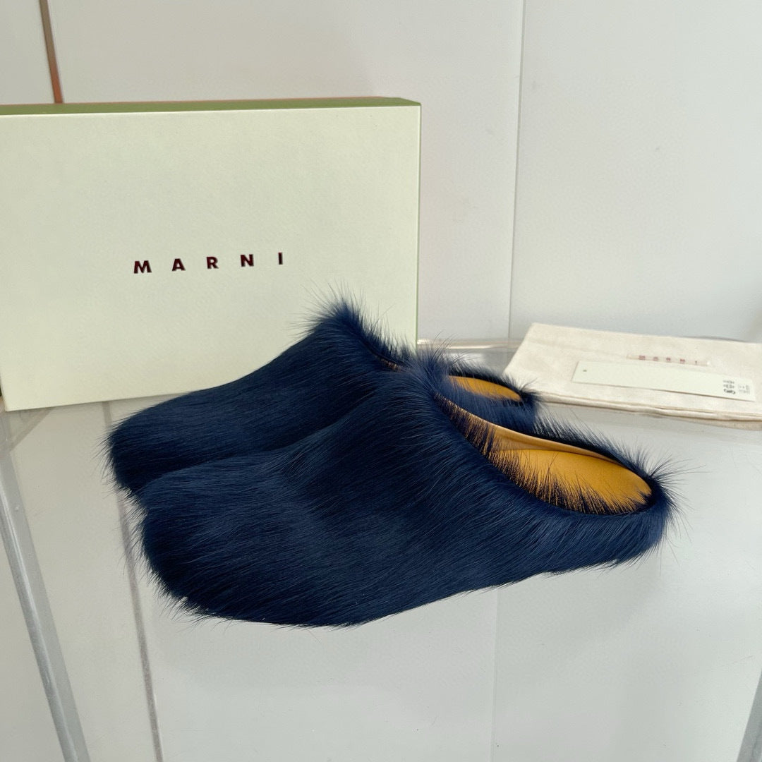 Marni slides loafers dark blue