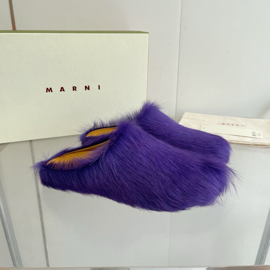 Marni slides loafers purple