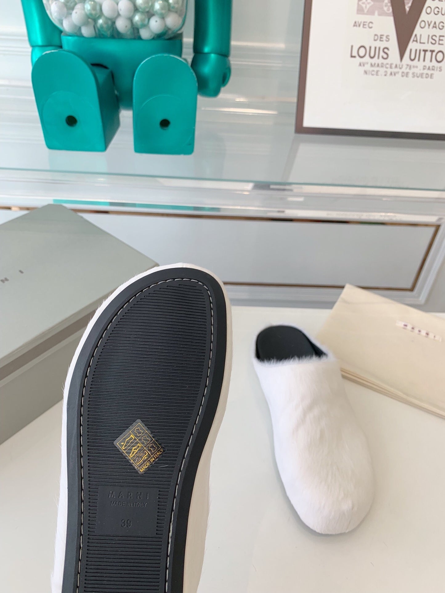 Marni slides loafers dark white