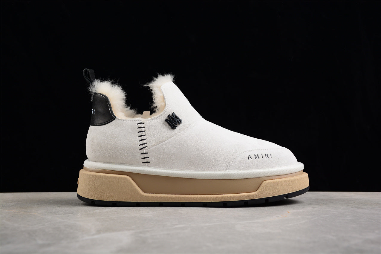 Amiri uggs Malibu suede boots white