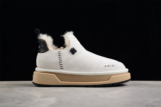 Amiri uggs Malibu suede boots white