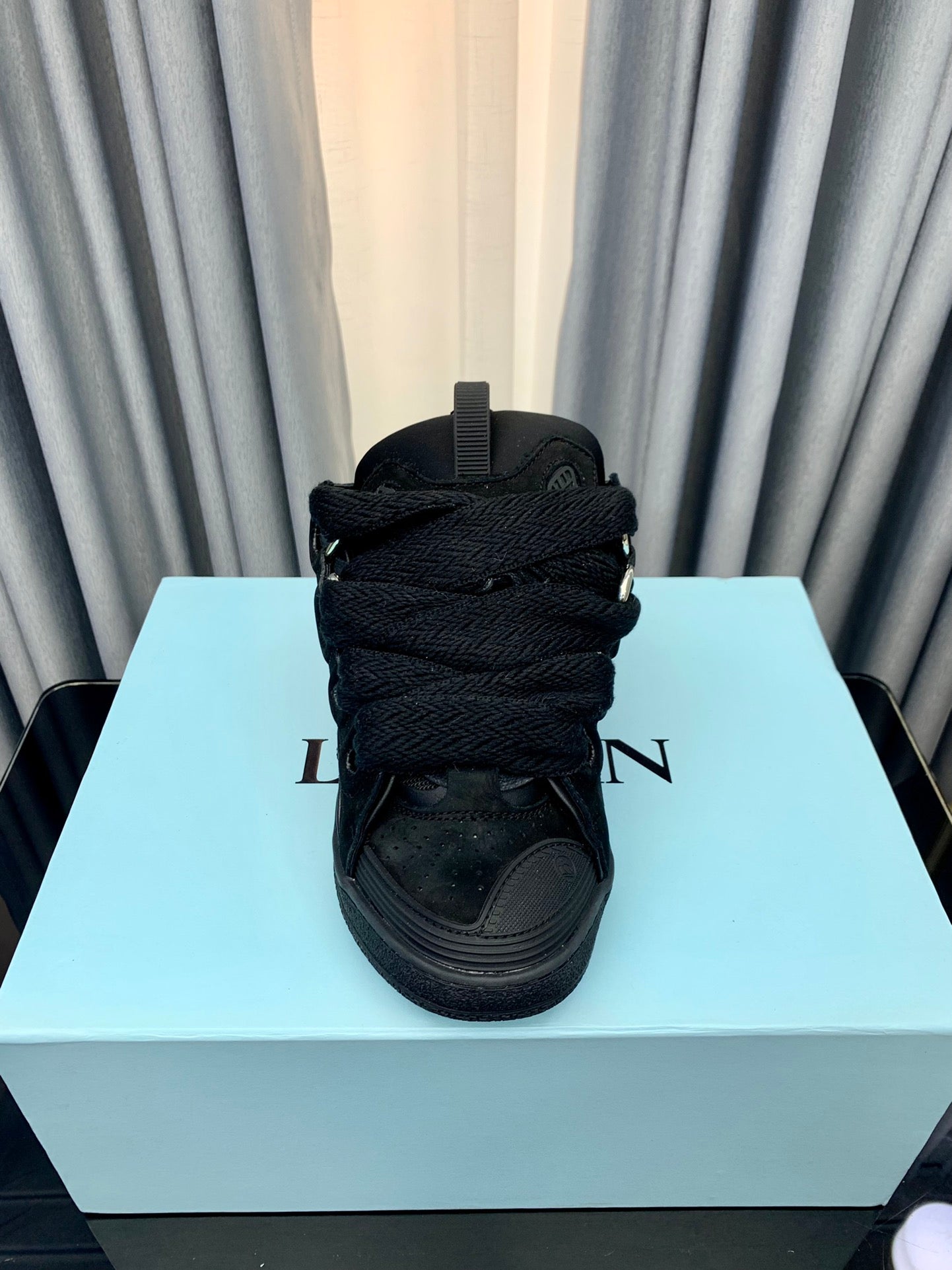 Lanvins curb sneakers black