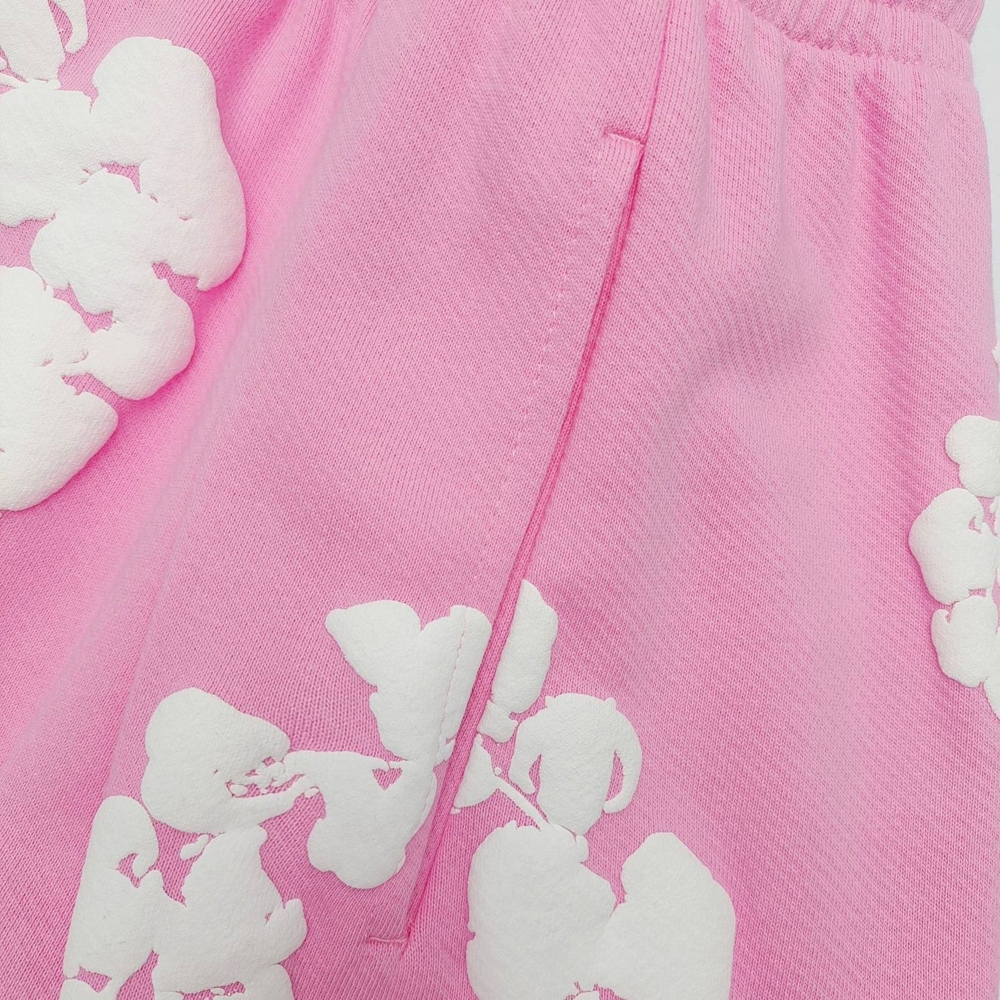 Pink denim tears sweatpants