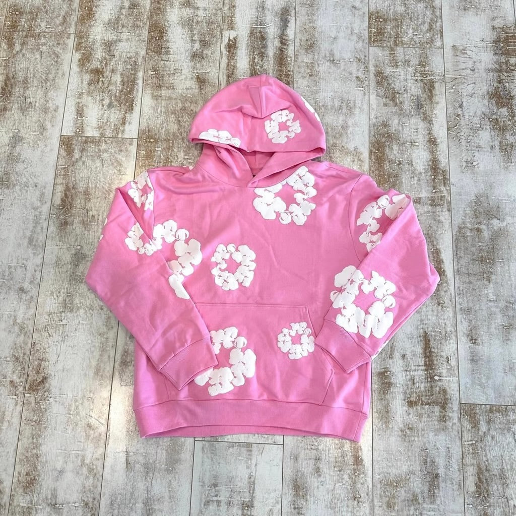 Pink  denim tears hoodie