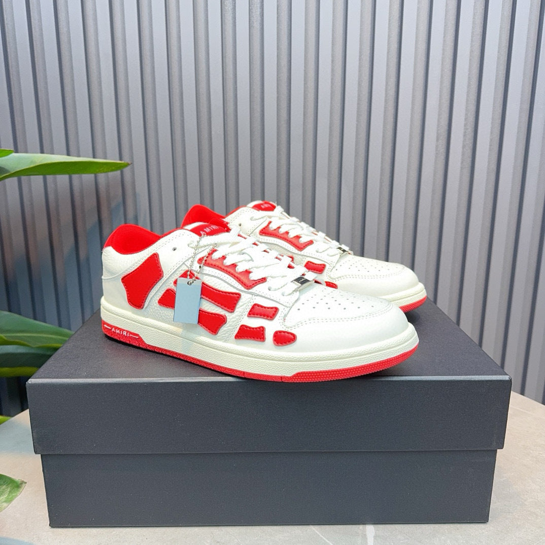 Amiri Skel Top Low 'red  white '