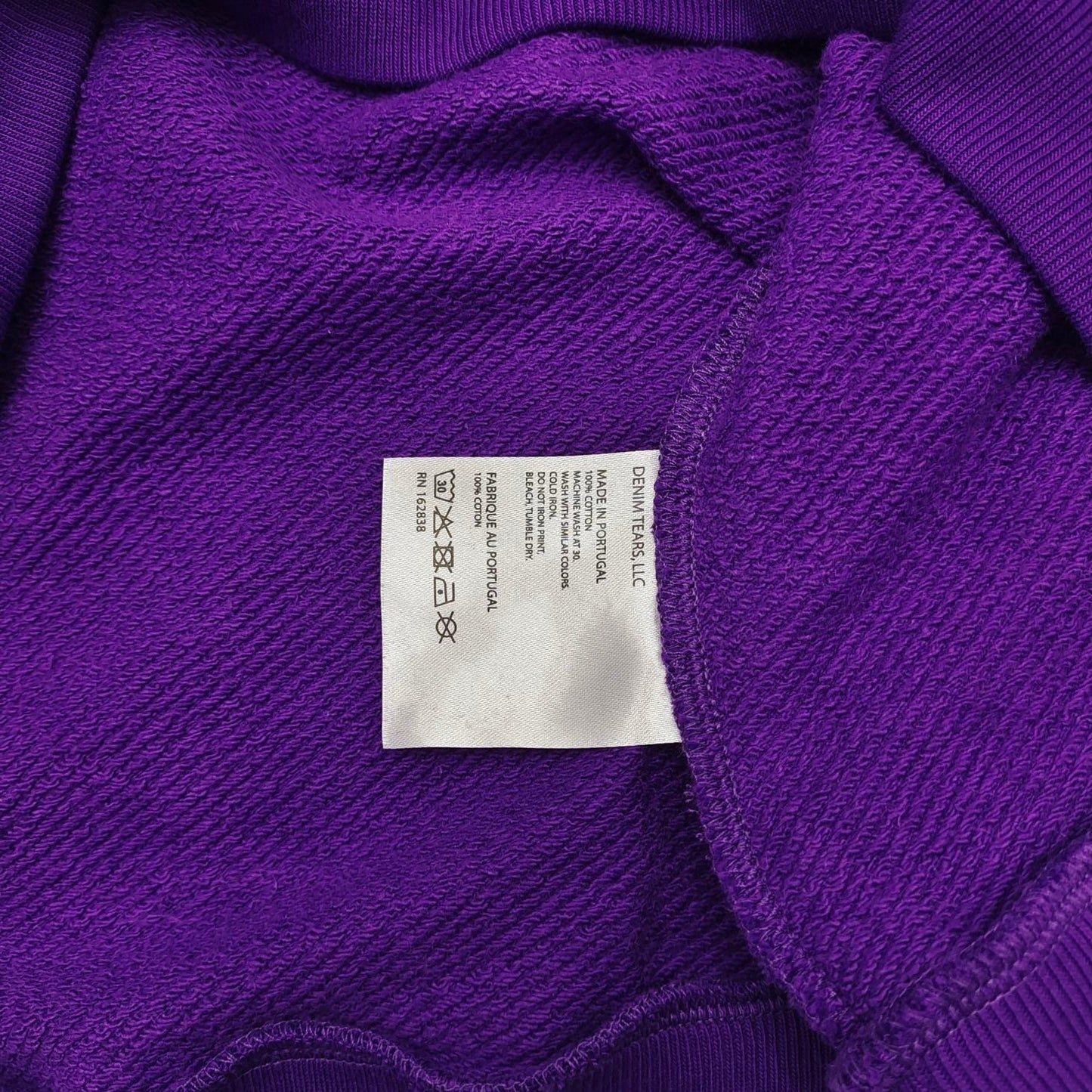 Purple  denim tears hoodie