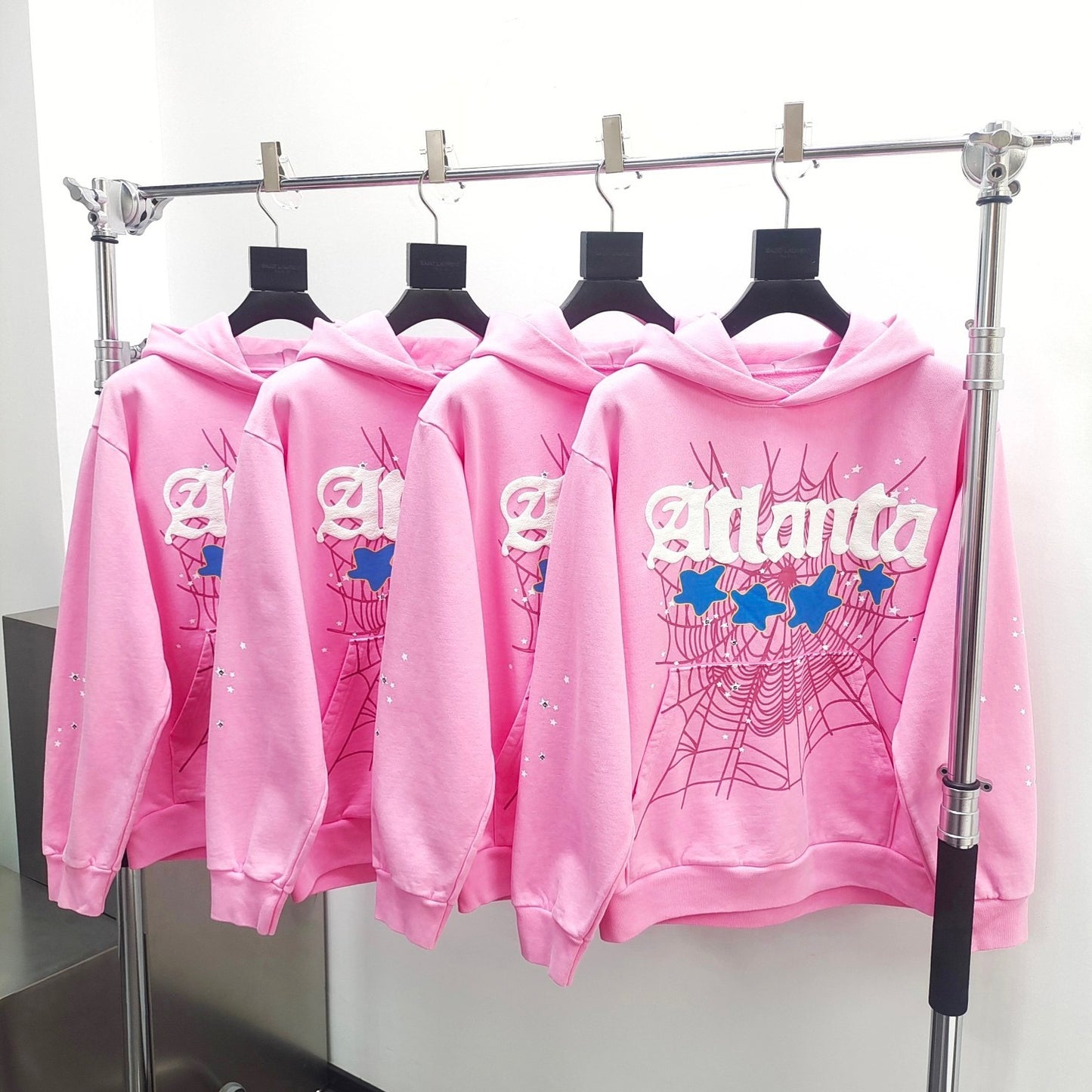 Pink Atlanta sp5der hoodie