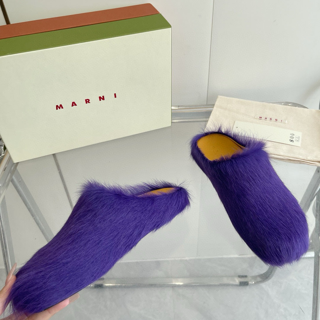 Marni slides loafers purple
