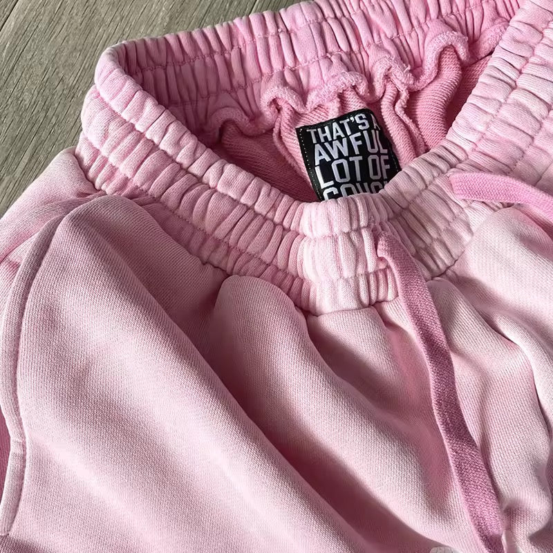 Pink that’s awful lotta cough syrup sweatpants