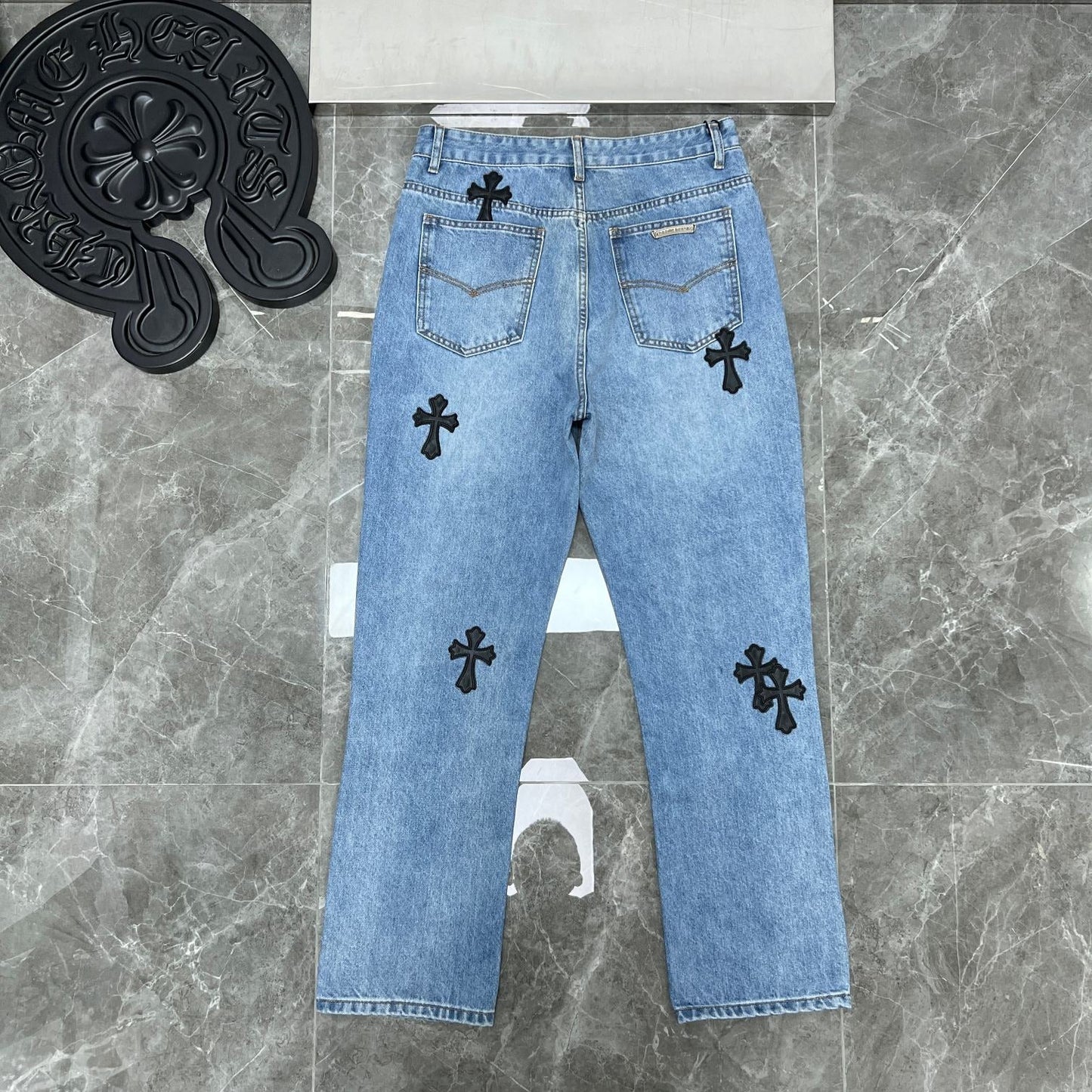 Chrome hearts graffiti jeans