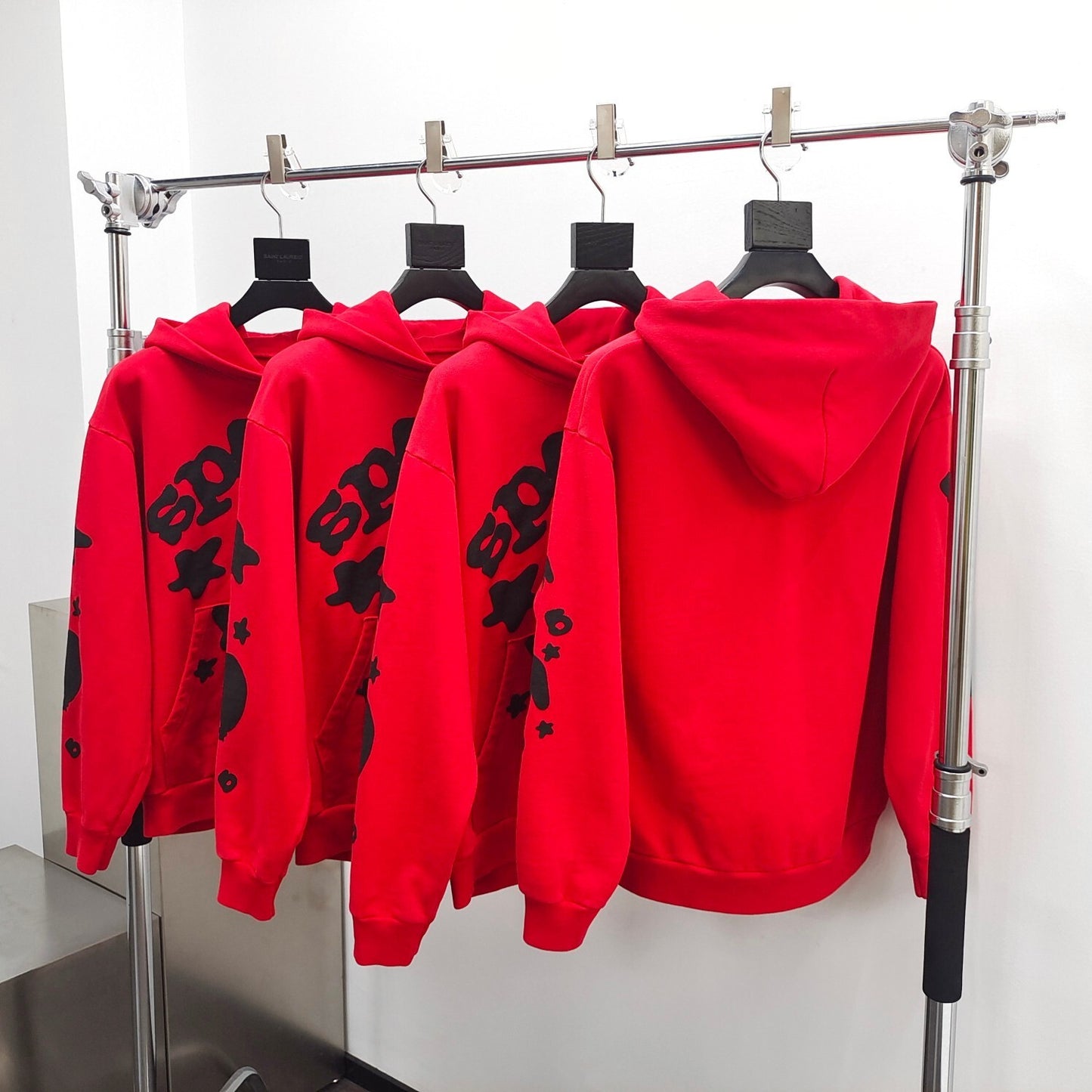 Red beluga sp5der hoodie