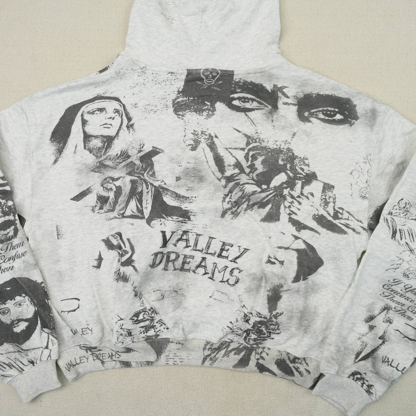 Vale Forever Mural Hoodie Grey