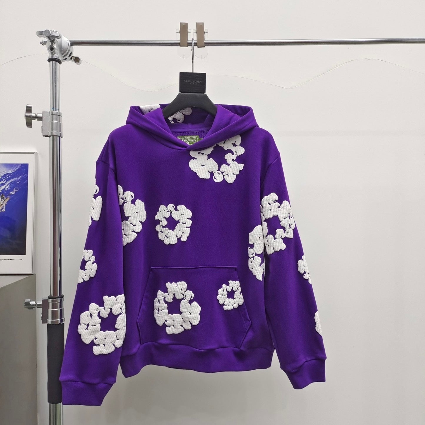 Purple  denim tears hoodie