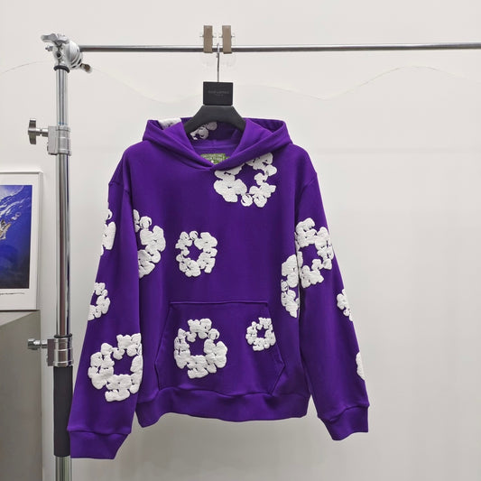 Purple  denim tears hoodie