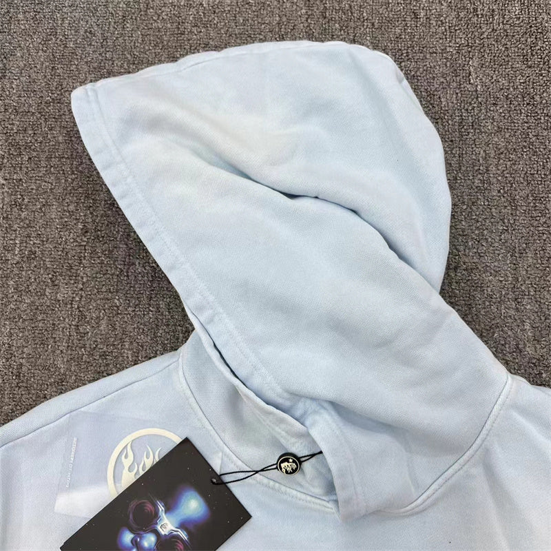 Hellstar light  blue hoodie