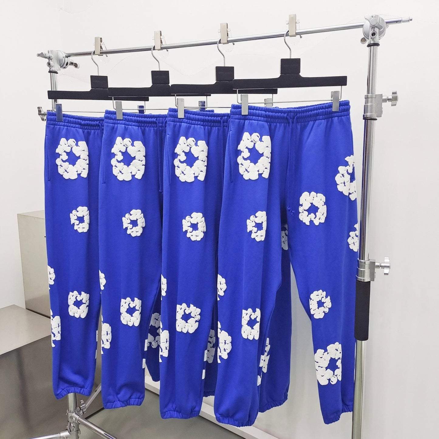 Dark blue denim tears sweatpants