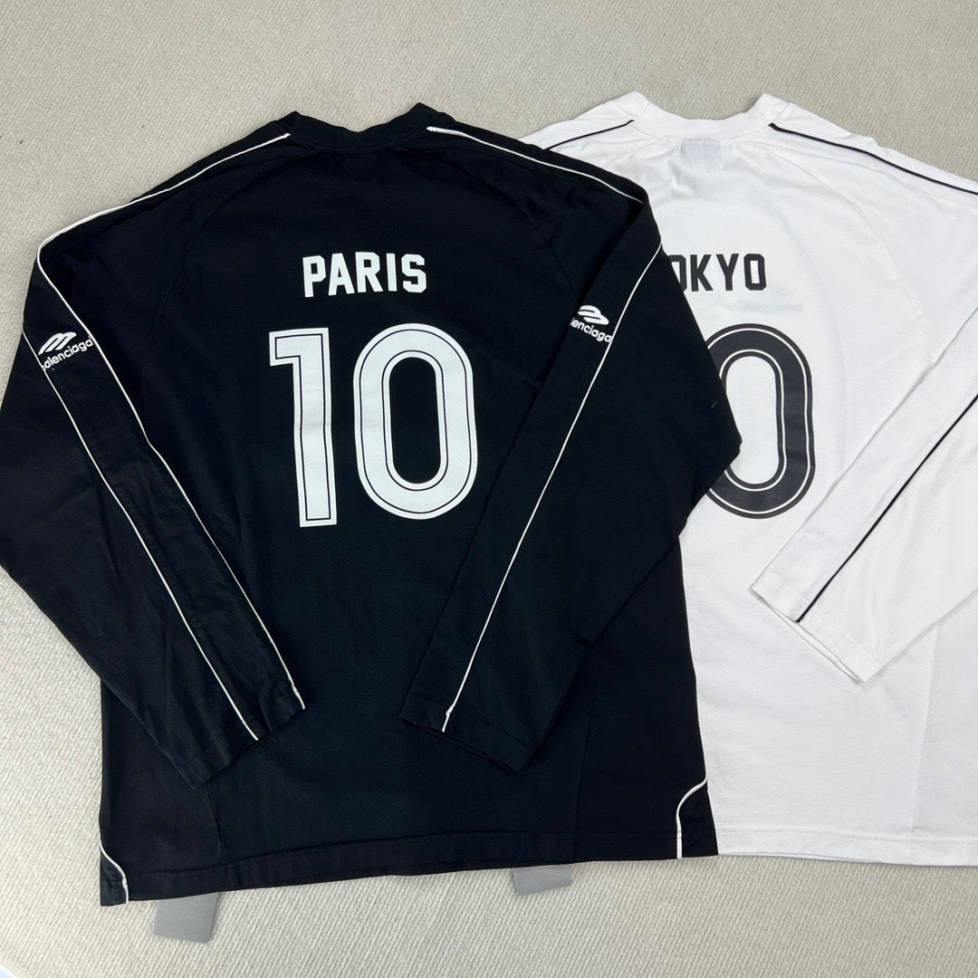 Balenciaga Paris Soccer Long Sleeve Oversized Jersey