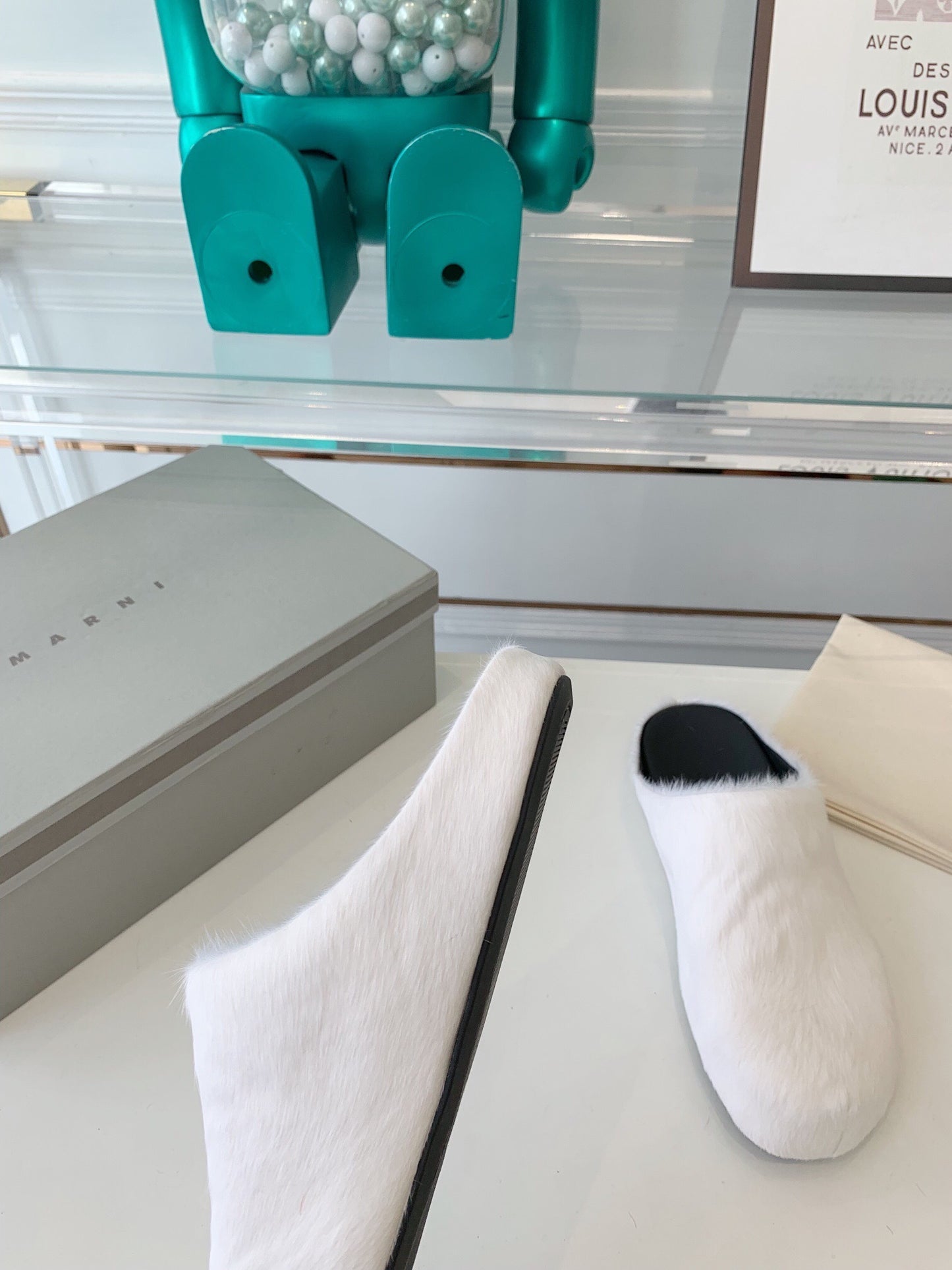 Marni slides loafers dark white