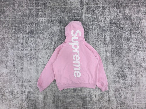 Supreme Satin Applique hoodie light  pink