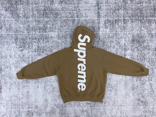 Supreme Satin Applique hoodie brown