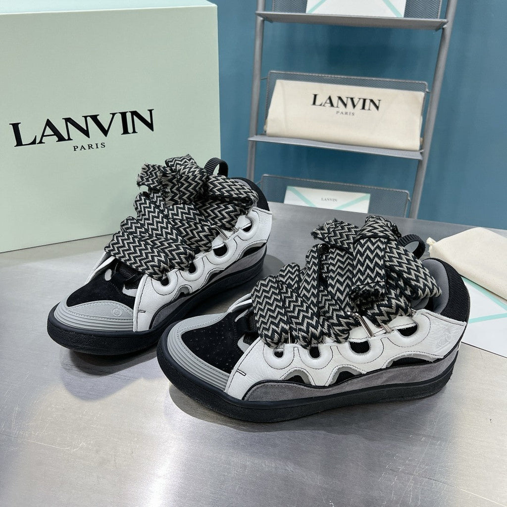 Lanvin Curb Sneakers 'White Anthracite'