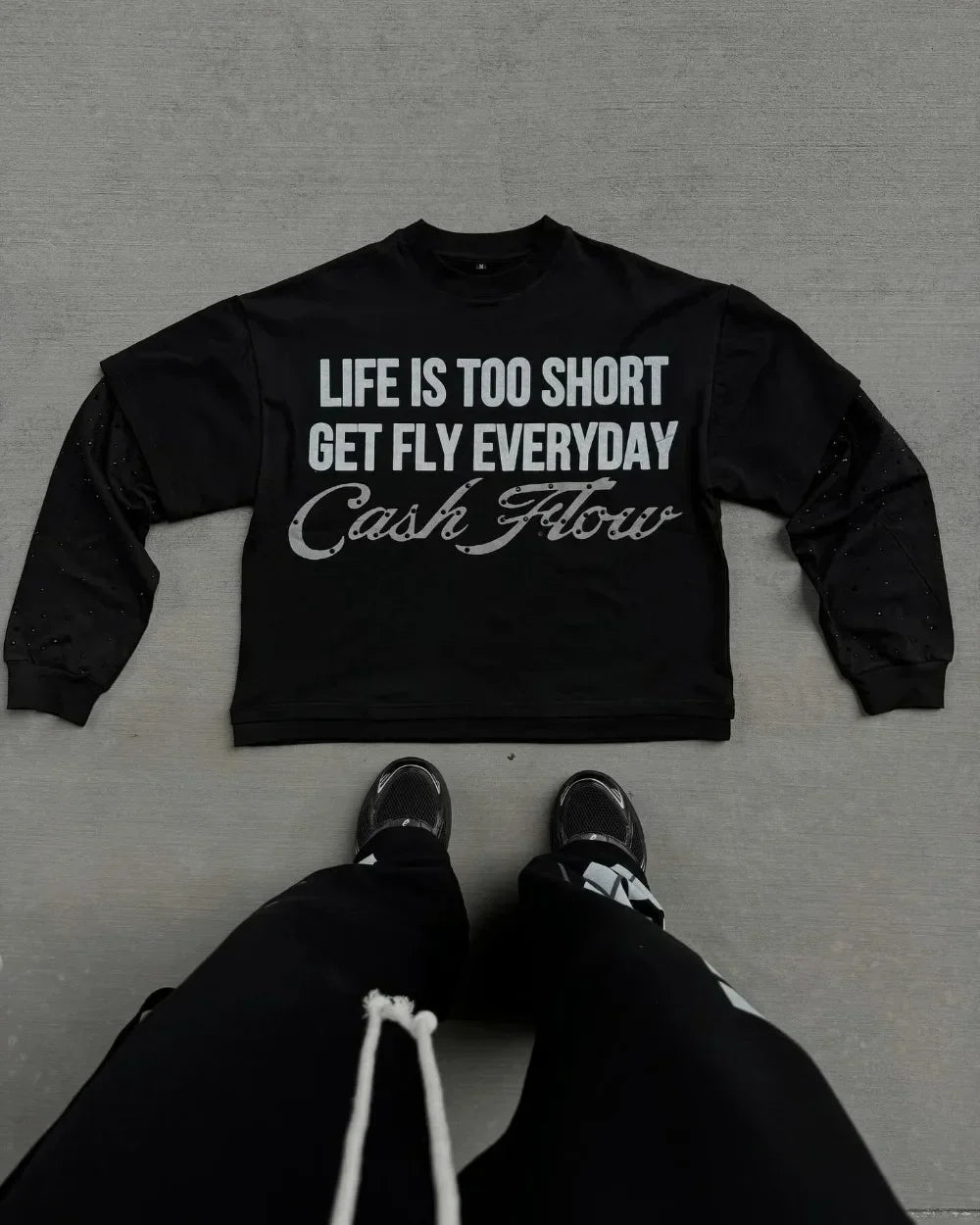 Life’s too short get fly everyday long sleeve reignstone   tee